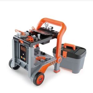 RARE FIND Smoby Black & Decker children's 3-in-1 Trolley Workbench